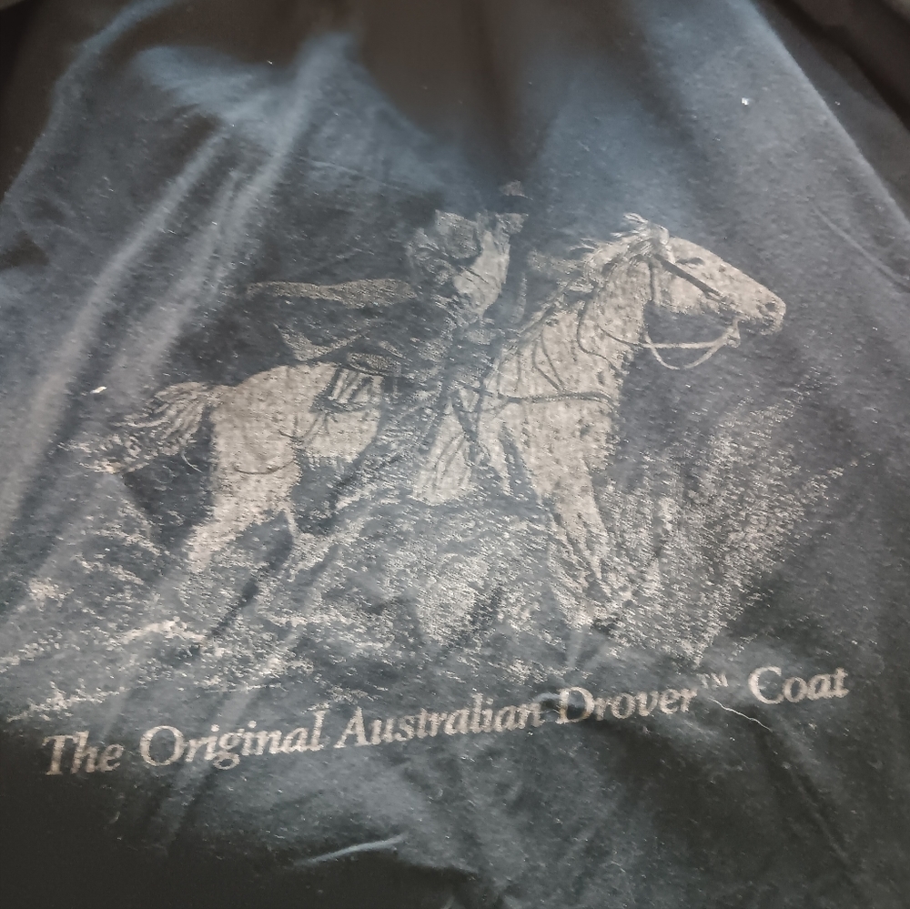 Original Australian Drover Coat, Large, Black